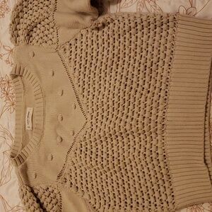 LUCKY BRAND Puffed Sleeve Sweater L